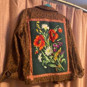 Embroidered denim jacket